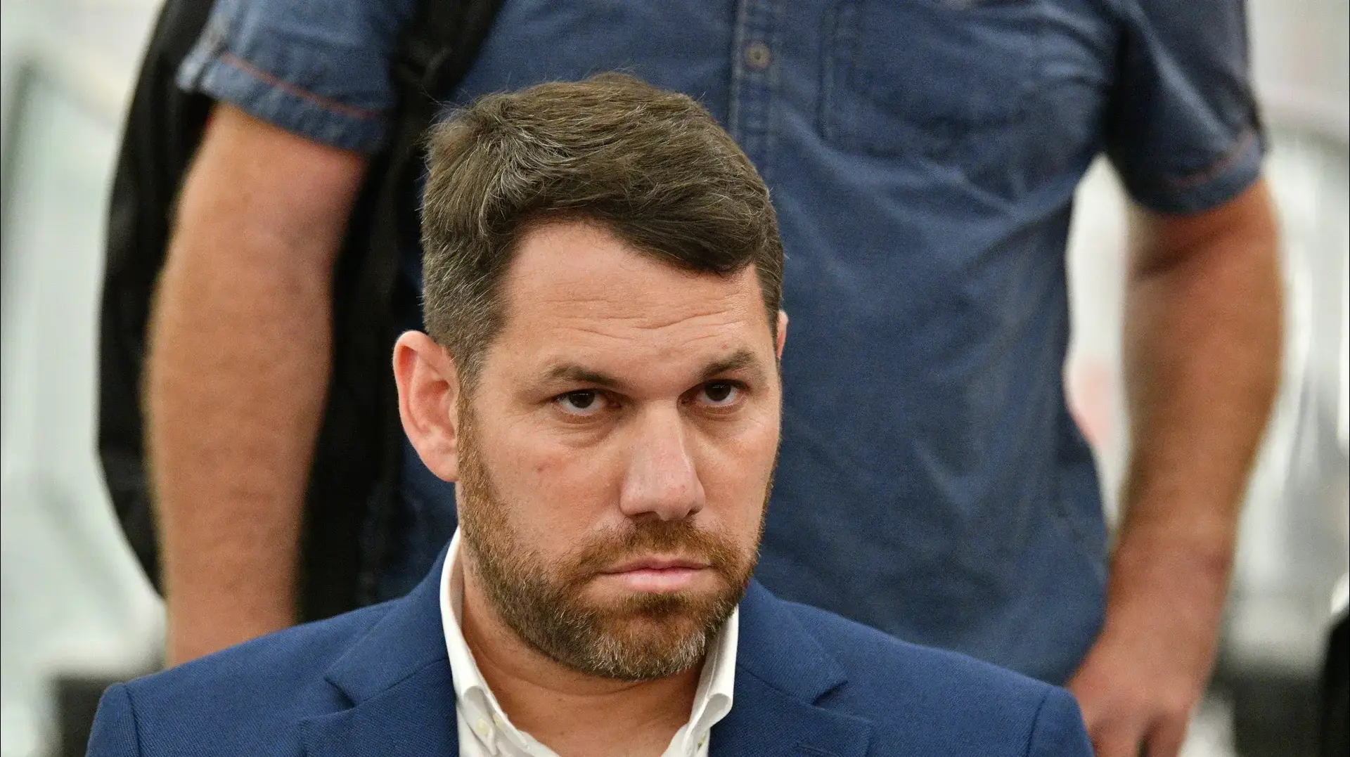 משה בן זקן מנכ"ל משרד התחבורה, נסיעה ראשונה של הרכבת הקלה, תחנת ארליך, ת"א יפו, 16 באוגוסט 2023