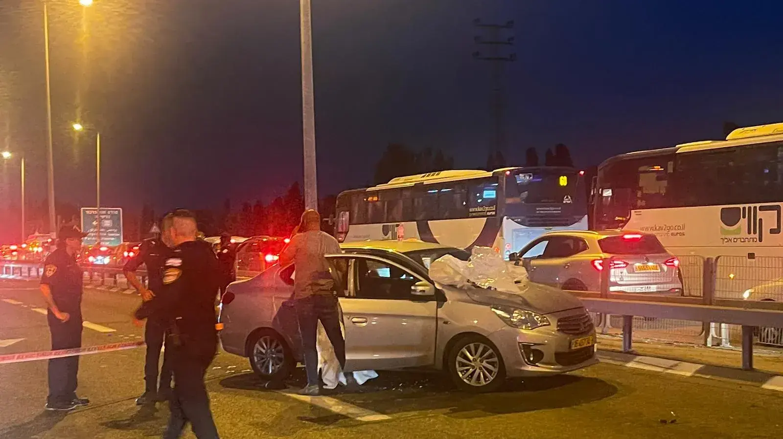 אירוע ירי בכביש 65 סמוך לגן שמואל. 16 באוגוסט 2023