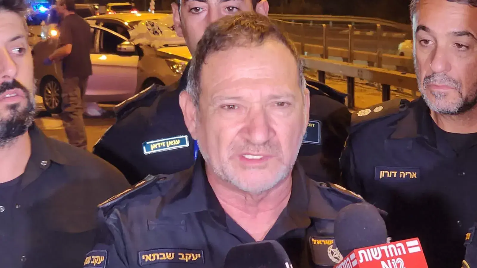 המפכ"ל קובי שבתאי בזירת אירוע הירי בכביש 65 סמוך לגן שמואל . 16 באוגוסט 2023 המפכ"ל קובי שבתאי בזירת אירוע הירי בכביש 65 סמוך לגן שמואל . 16 באוגוסט 2023