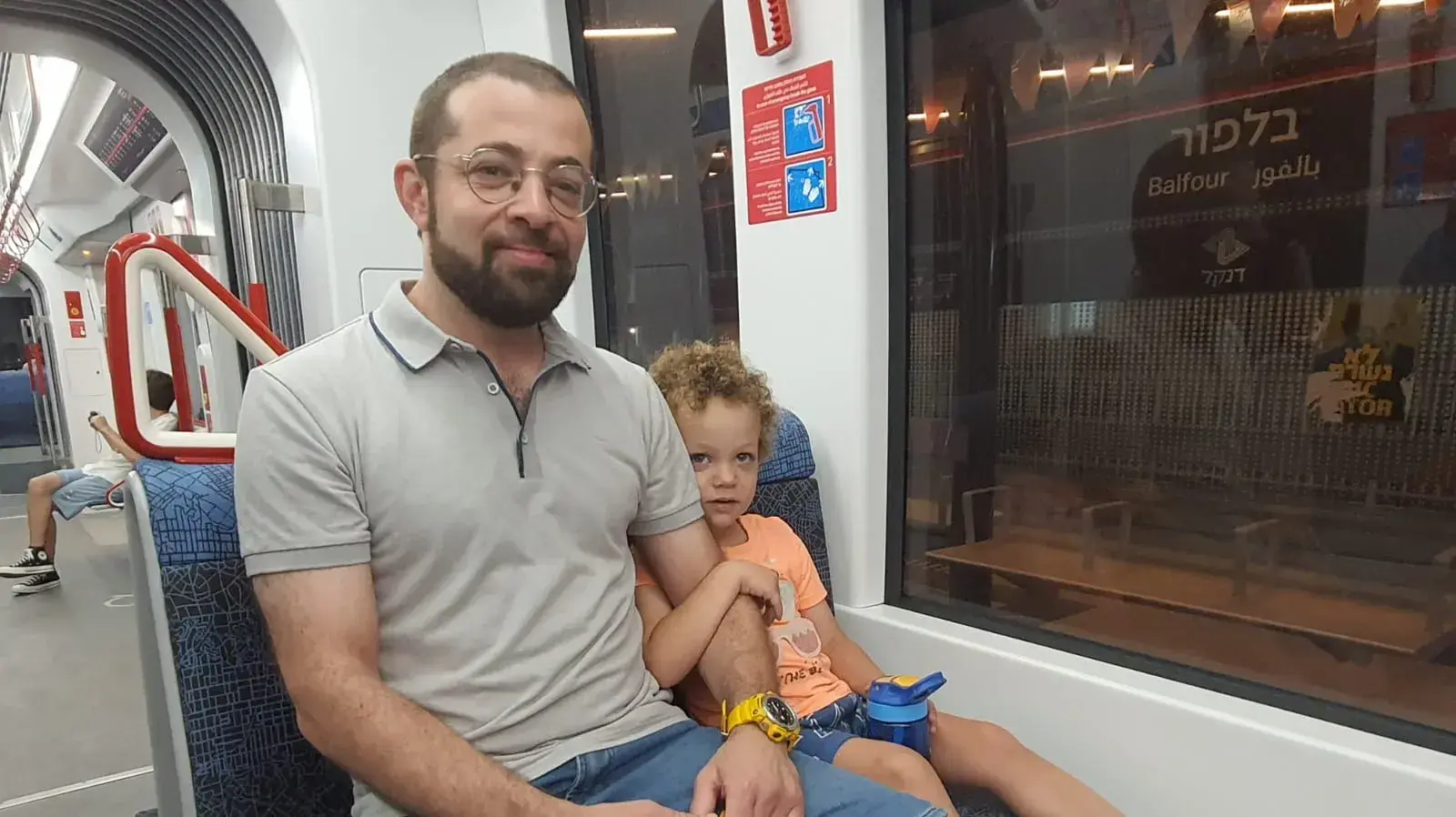 נסיעה ראשונה של הקו האדום של הרכבת הקלה בגוש דן, 18 באוגוסט 2023 נסיעה ראשונה של הקו האדום של הרכבת הקלה בגוש דן, 18 באוגוסט 2023