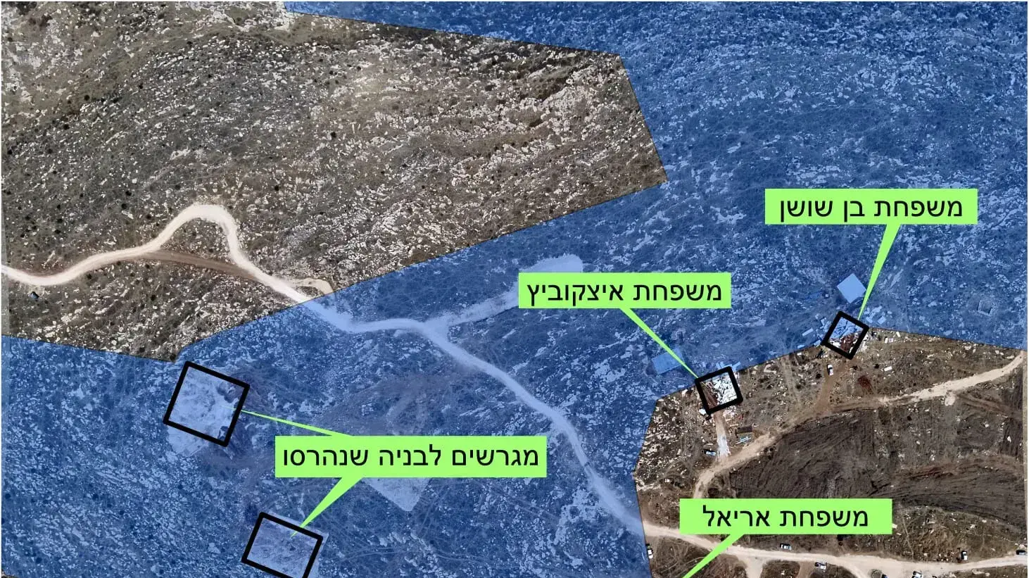 תצלומי אוויר של מאחז אעירה שחר, בנימין. 18 באוגוסט 2023 תצלומי אוויר של מאחז אעירה שחר, בנימין. 18 באוגוסט 2023