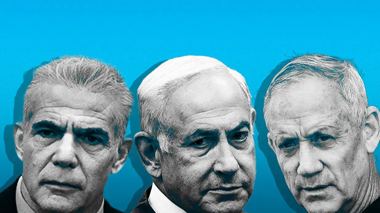 בני גנץ, רה"מ בנימין נתניהו, יאיר לפיד בני גנץ, רה"מ בנימין נתניהו, יאיר לפיד