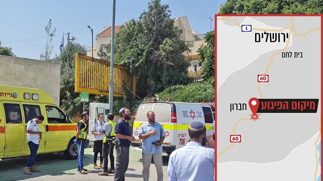 מפת הפיגוע ירי בכיש 60 , 21 באוגוסט 2023