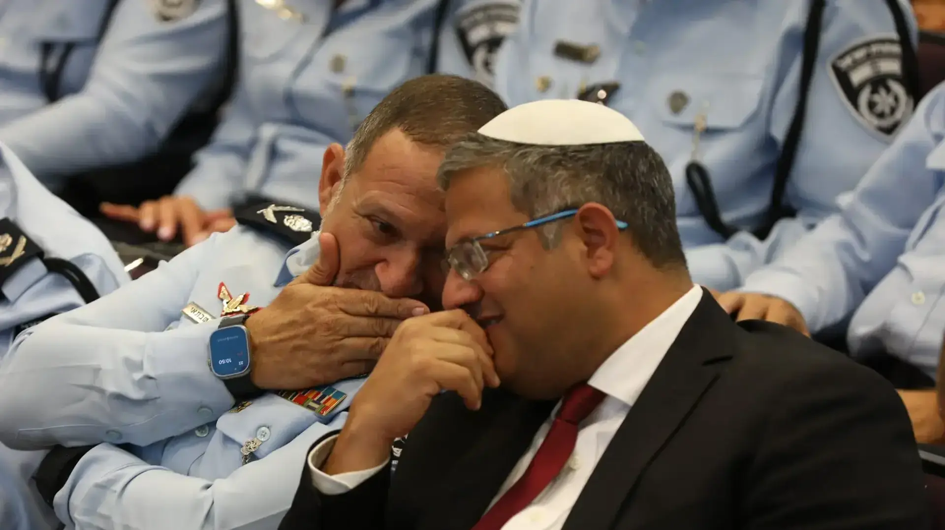השר לביטחון לאומי איתמר בן גביר והמפכ"ל קובי שבתאי השר לביטחון לאומי איתמר בן גביר והמפכ"ל קובי שבתאי