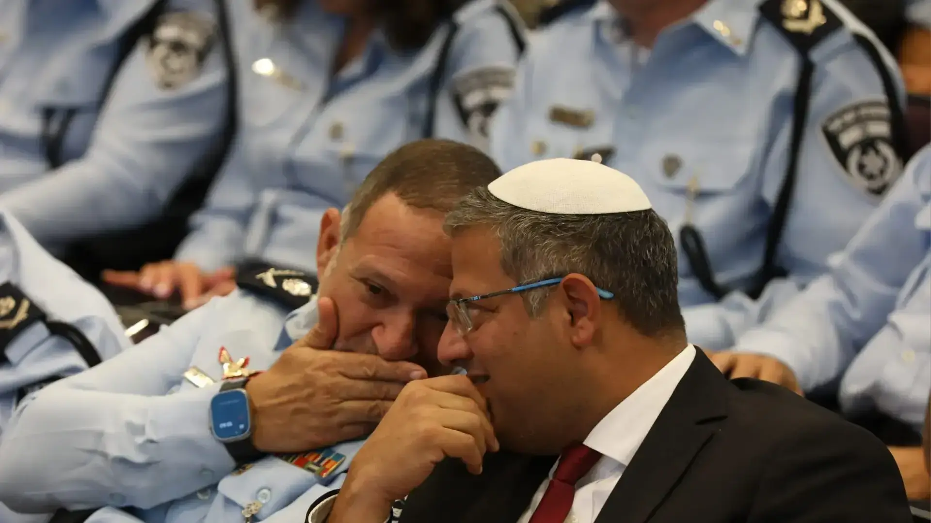 השר לביטחון לאומי איתמר בן גביר והמפכ"ל קובי שבתאי השר לביטחון לאומי איתמר בן גביר והמפכ"ל קובי שבתאי