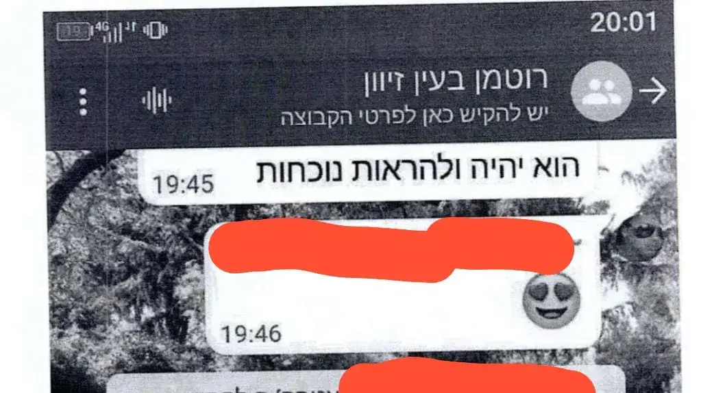 פעילות קבוצת ווטסאפ נגד שמחה רוטמן מתוך בקשה לצו הרחקה שהגיש נגד מפגינים נגד המהפכה המשפטית פעילות קבוצת ווטסאפ נגד שמחה רוטמן מתוך בקשה לצו הרחקה שהגיש נגד מפגינים נגד המהפכה המשפטית