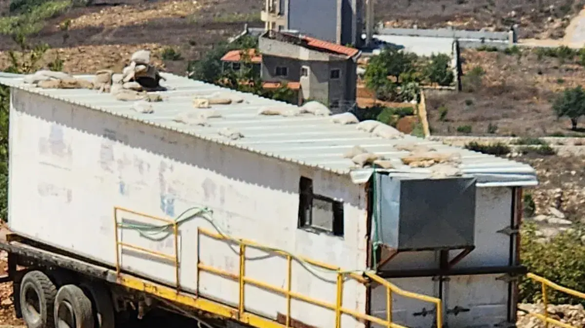 מוצב נייד של כוח רדואן על גבול לבנון, 22 באוגוסט 2023 מוצב נייד של כוח רדואן על גבול לבנון, 22 באוגוסט 2023