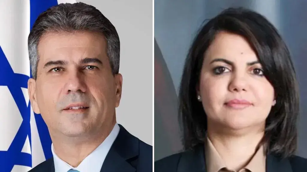 שר החוץ אלי כהן נפגש עם שרת החוץ של לוב באיטליה. 27 באוגוסט 2023