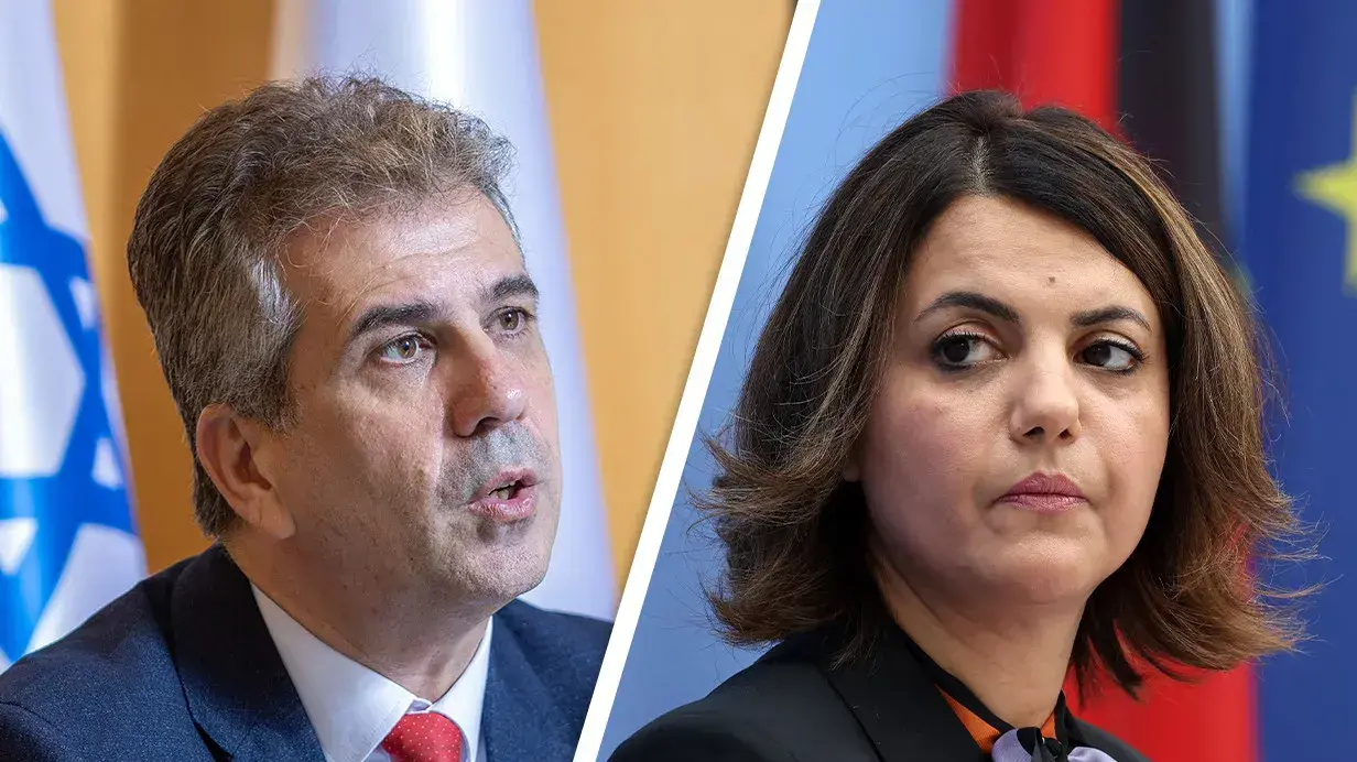 שרת החוץ של לוב נג'לא אלמנקוש, שר החוץ אלי כהן