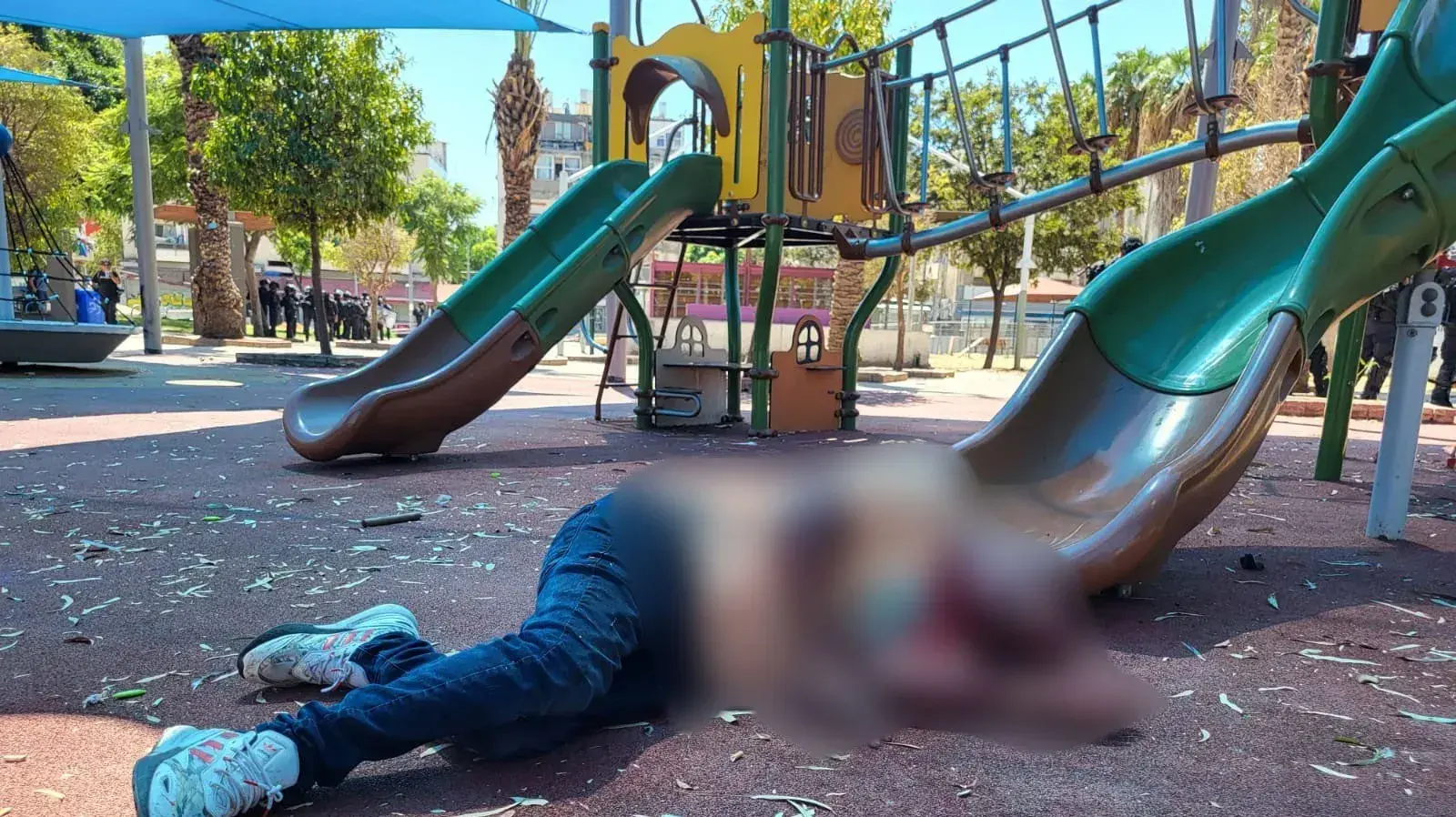 פצוע בהפגנת מבקשי מקלט אריתראים, תל אביב, 2 בספטמבר 2023