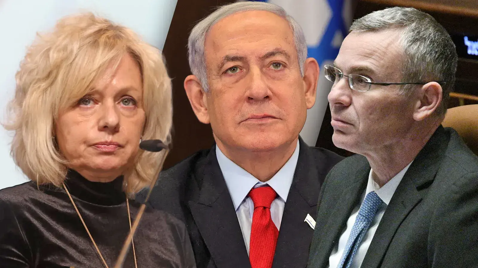 שר המשפטים יריב לוין, ראש הממשלה בנימין נתניהו, היועצת המשפטית גלי ברהב-מיארה שר המשפטים יריב לוין, ראש הממשלה בנימין נתניהו, היועצת המשפטית גלי ברהב-מיארה