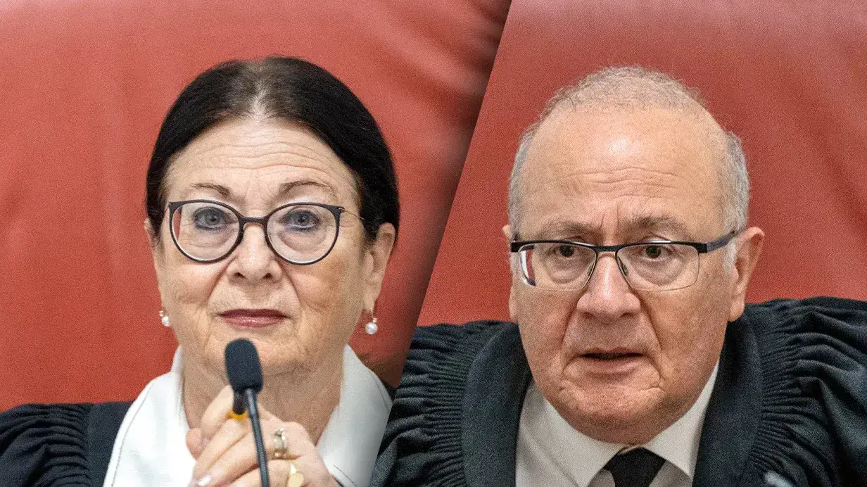 השופט יוסף אלרון, נשיאת בית המשפט העליון אסתר חיות השופט יוסף אלרון, נשיאת בית המשפט העליון אסתר חיות
