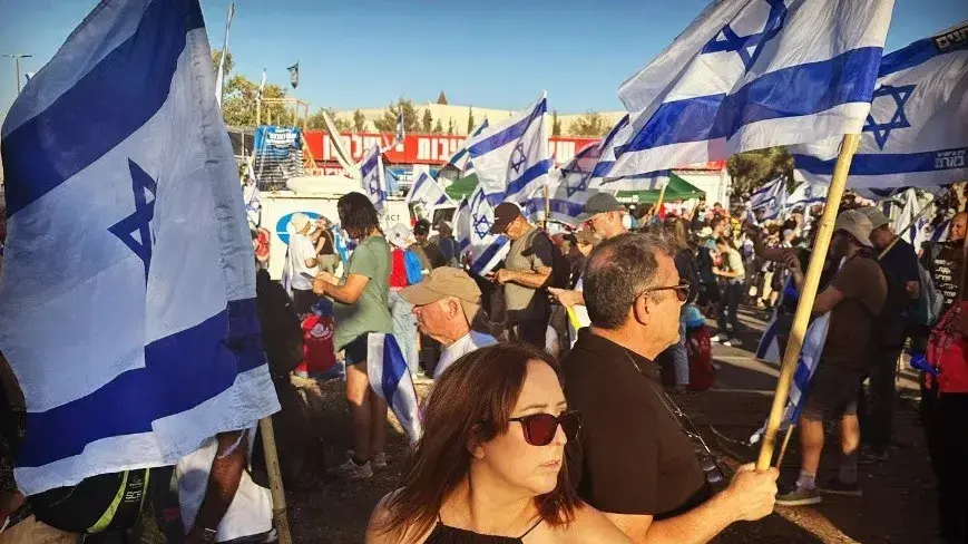 טלי אורן בהפגנה טלי אורן בהפגנה