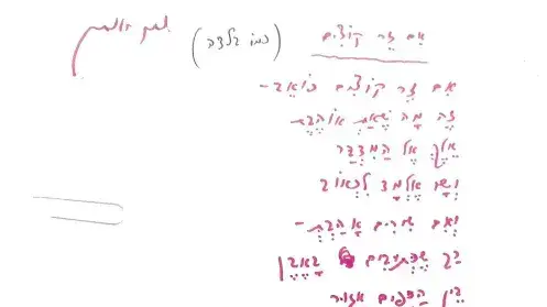 מילות השיר "כמו בלדה" בכתב ידו של המשורר נתן יונתן מילות השיר "כמו בלדה" בכתב ידו של המשורר נתן יונתן