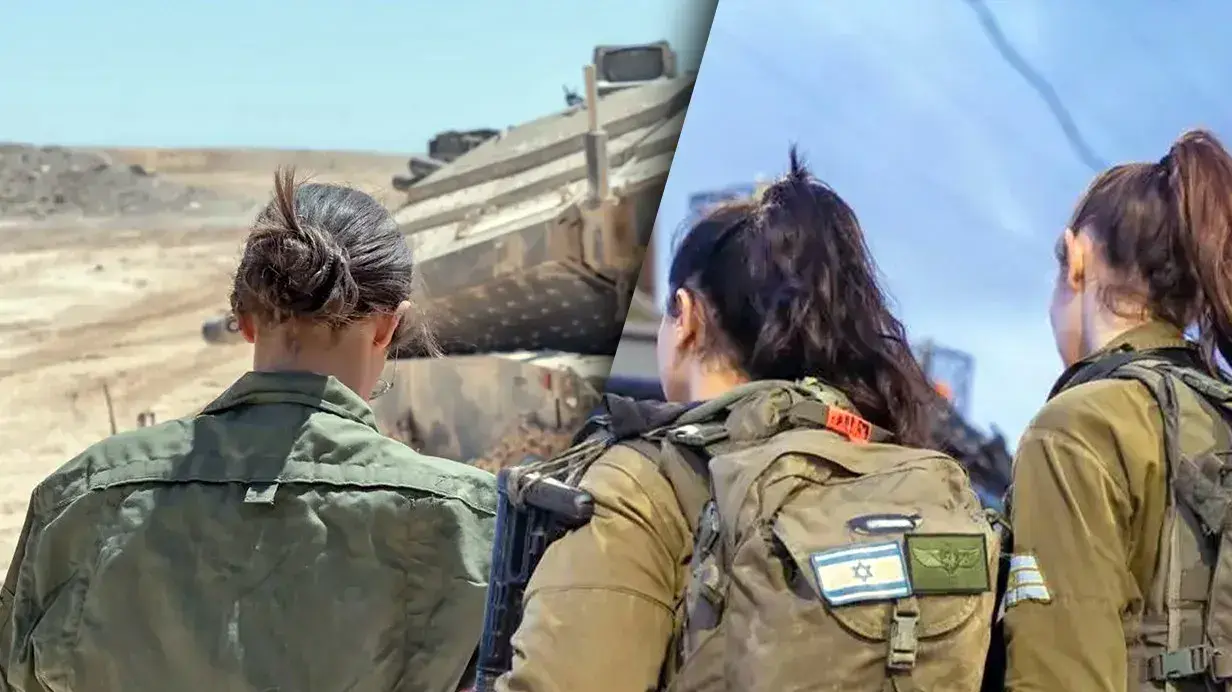 לוחמות גדוד לביא הבקעה, לוחמת שריון ליד טנק