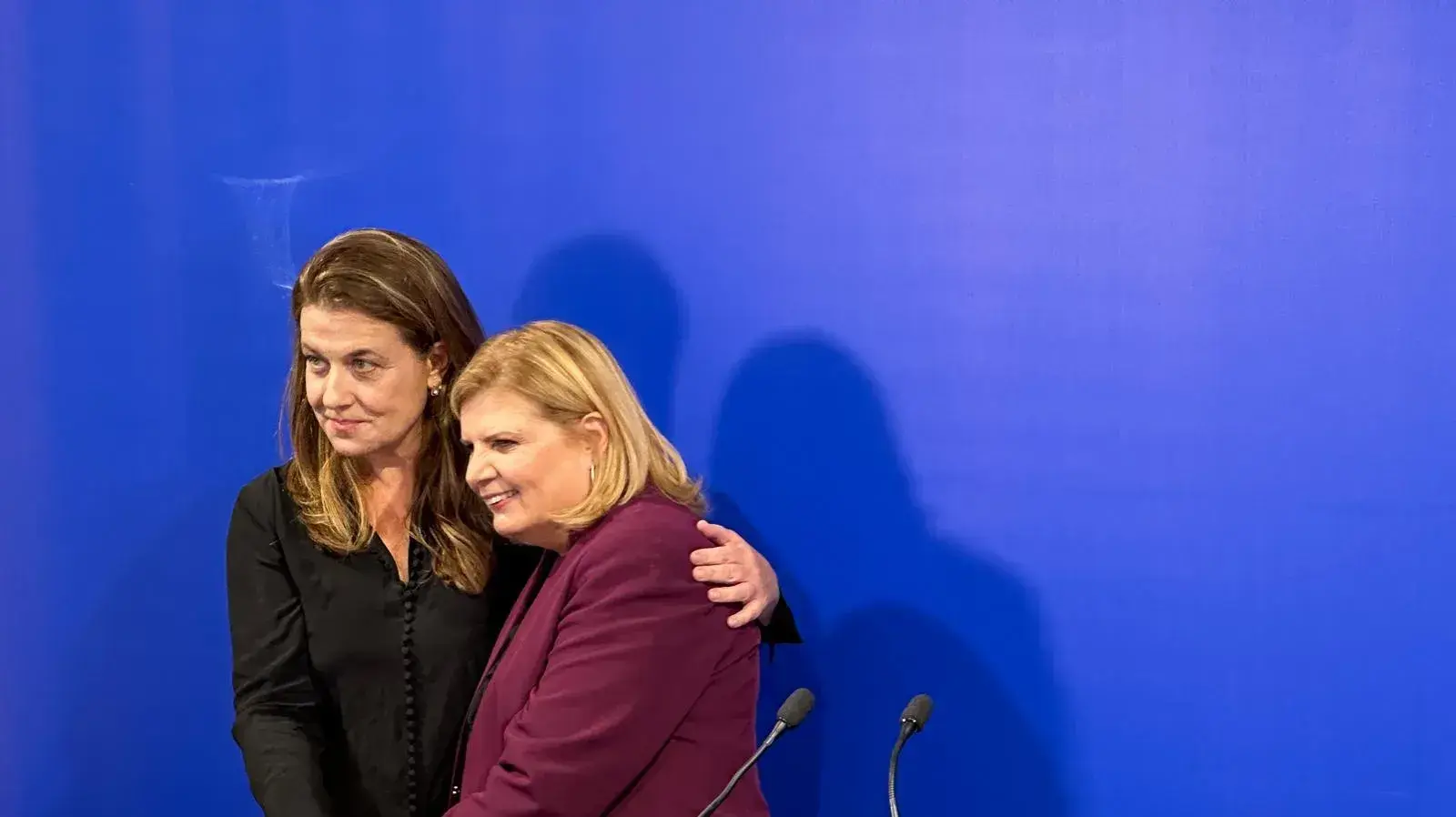 אורנה ברביבאי וציפי ברנד מתאחדות נגד רון חולדאי במסע הבחירות לעיריית תל אביב, תל אביב. 21 בספטמבר 2023