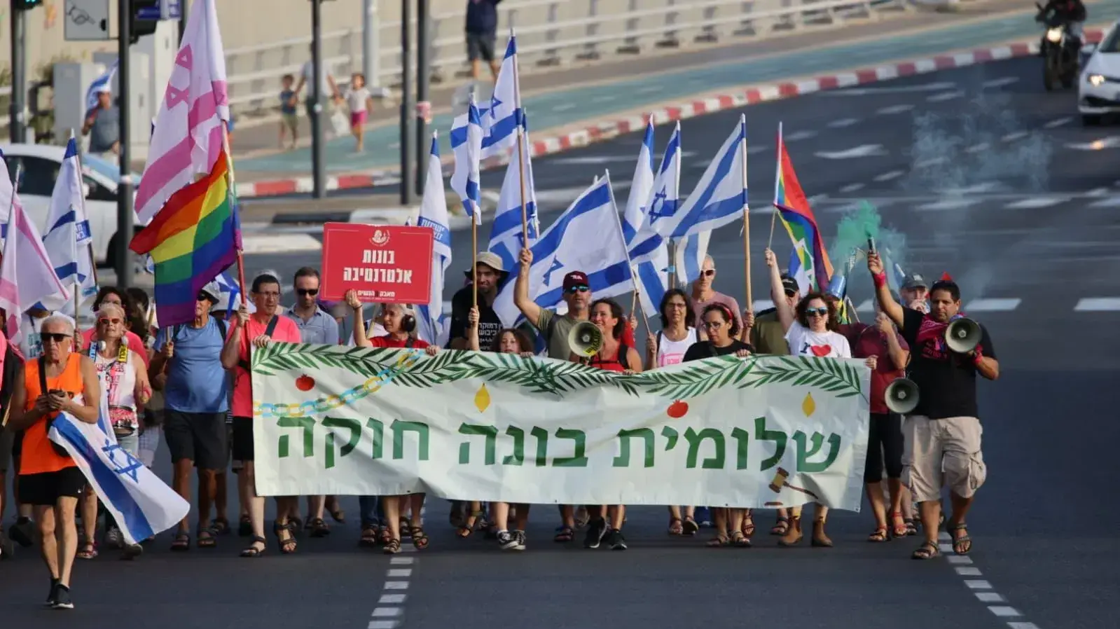 הפגנה נגד המהפכה המשפטית ברחובות. 30 בספטמבר 2023 הפגנה נגד המהפכה המשפטית ברחובות. 30 בספטמבר 2023