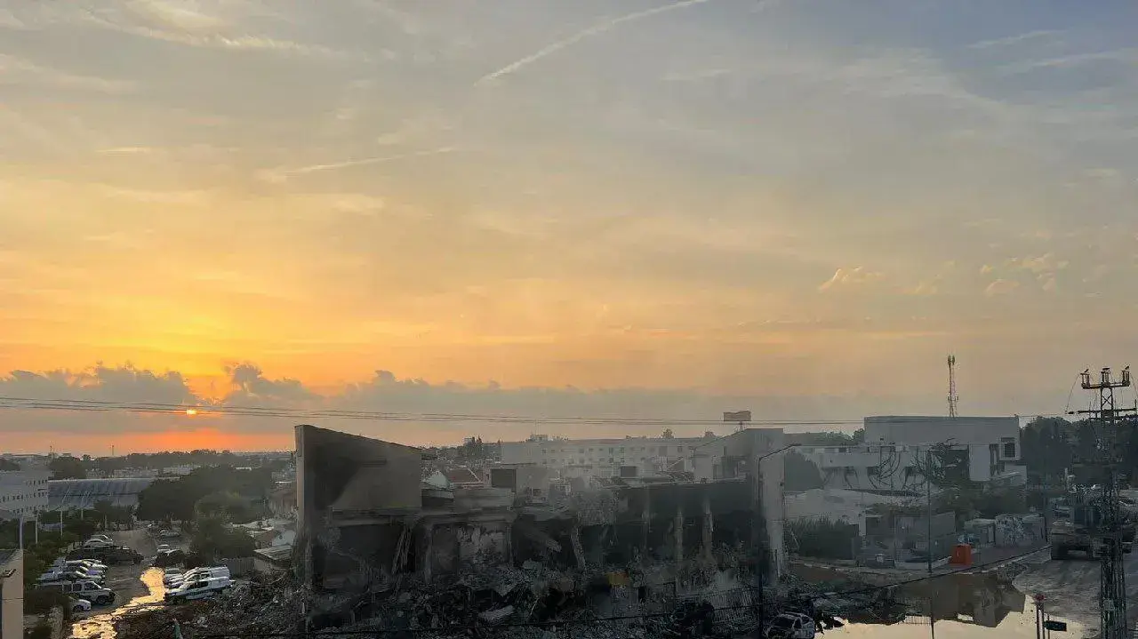 תחנת משטרת שדרות לאחר ההריסות 08 באוקטובר 2023