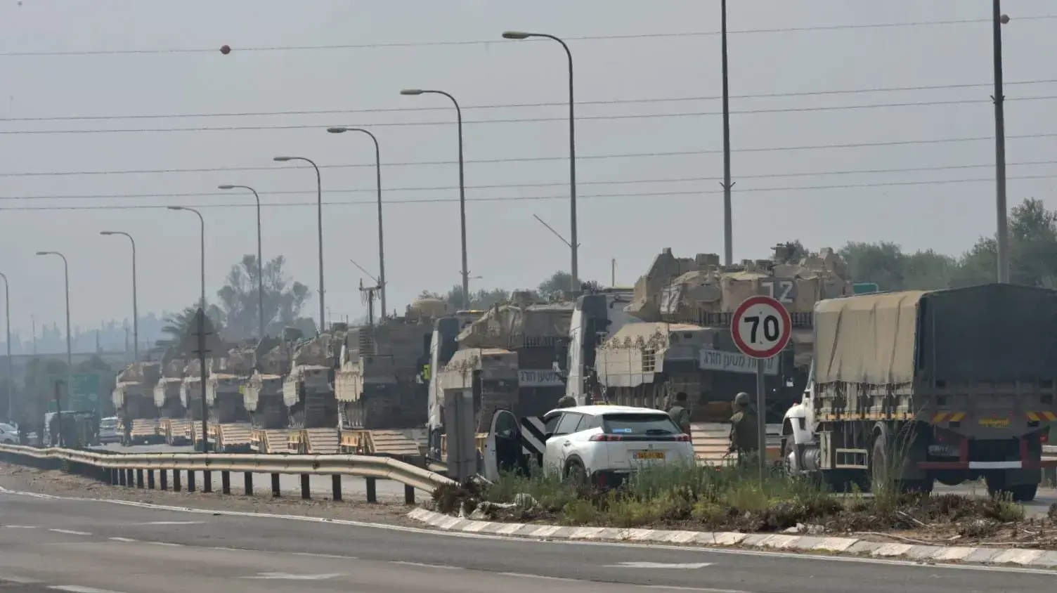 שיירות טנקים לכיוון עוטף עזה. 8 באוקטובר
שיירות טנקים לכיוון עוטף עזה. 8 באוקטובר