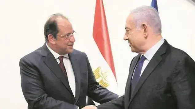נתניהו ועבאס כמאל בפגישה נתניהו ועבאס כמאל בפגישה