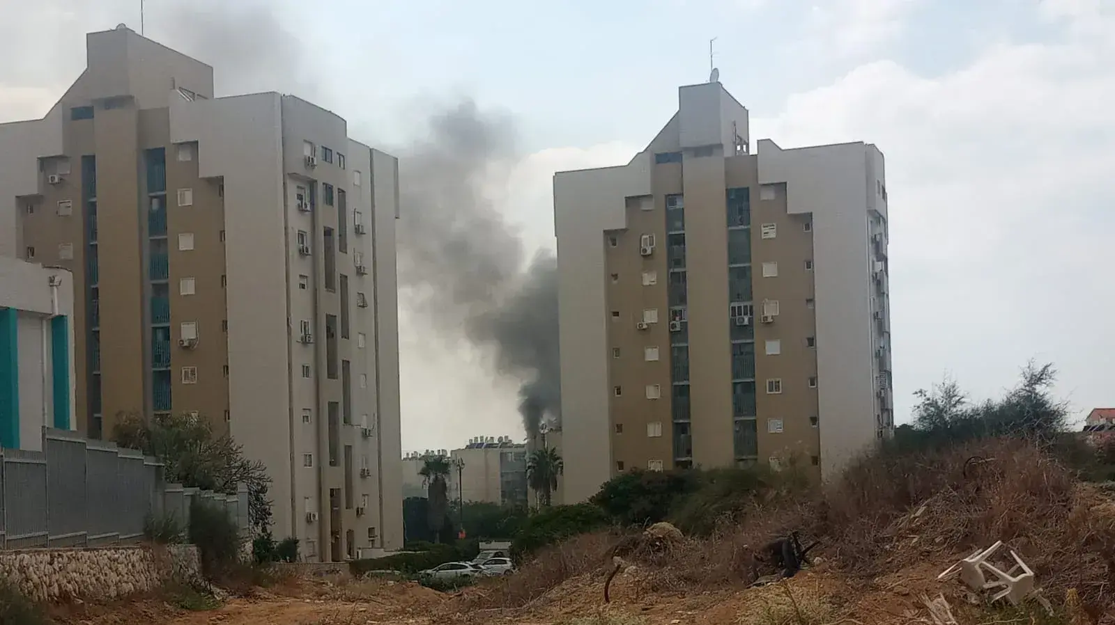 זירת נפילת רקטה, אשקלון, 11 באוקטובר 2023 זירת נפילת רקטה, אשקלון, 11 באוקטובר 2023
