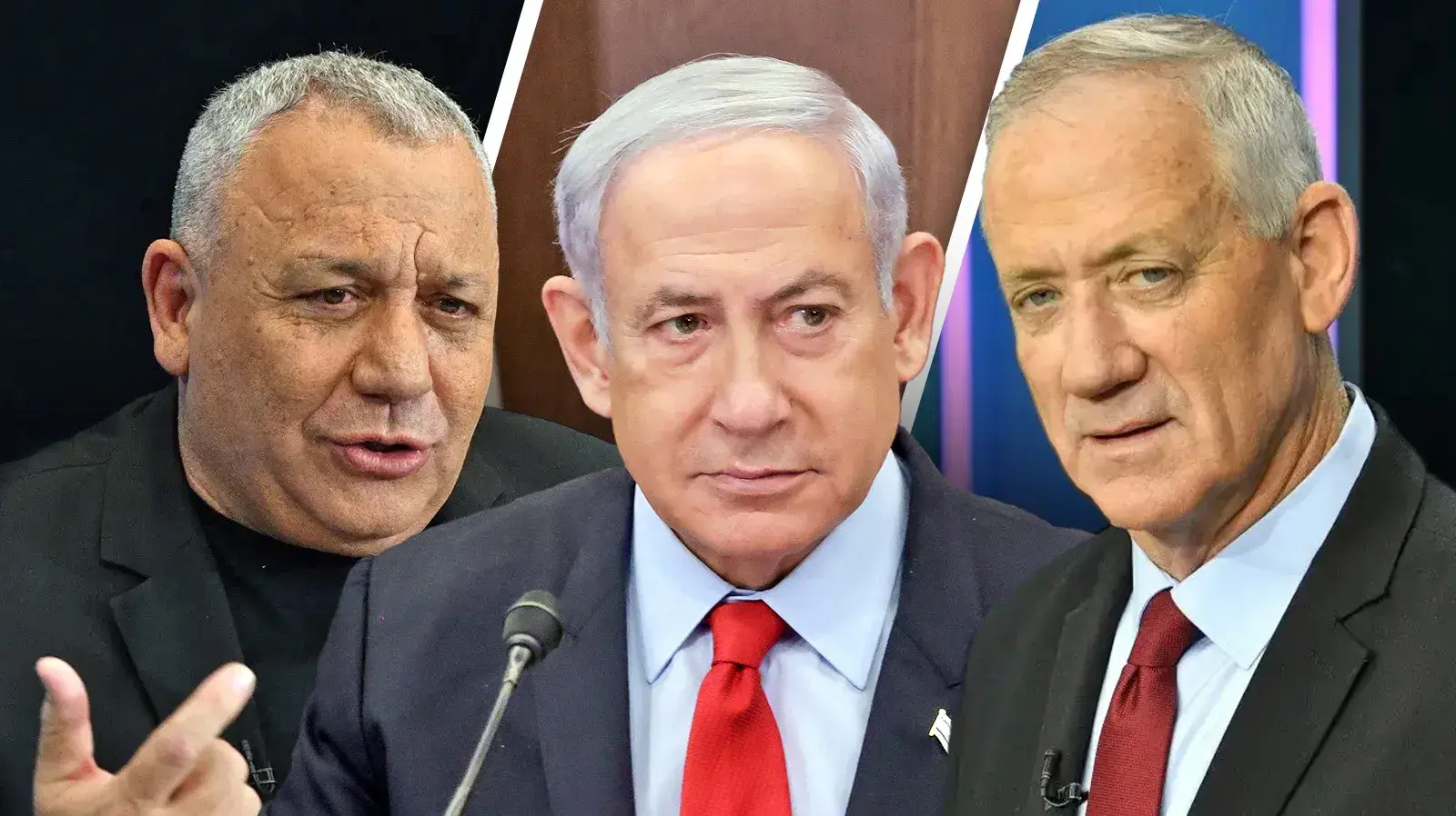 בני גנץ, בנימין נתניהו, גדי איזנקוט בני גנץ, בנימין נתניהו, גדי איזנקוט
