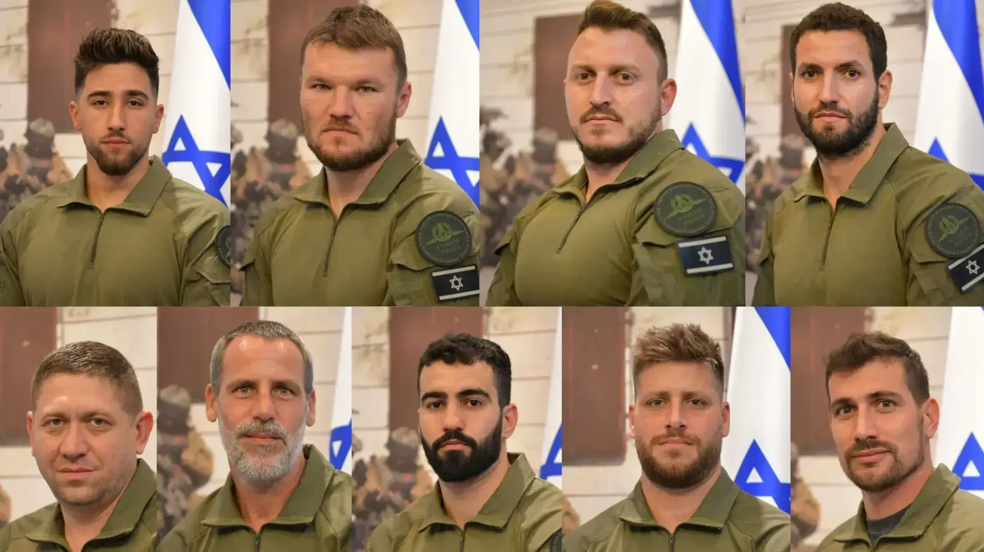 לוחמי ימ"מ שנהרגו בפעילות בקרבות בעזה. משמאל לימין, בכיוון השעון: רס"ר אבשלום פרץ, מפקח אלכסיי שמקלוב, רב סמל ראשון דרור אלטון, פקד משהאל שלמה, פקד אברהם הנקין, רב סמל מתקדם בר סיון, רב סמל מתקדם יוראי כהן, רב סמל בכיר חן נחמיאס, פקד סטניסלב שיינקמן לוחמי ימ"מ שנהרגו בפעילות בקרבות בעזה. משמאל לימין, בכיוון השעון: רס"ר אבשלום פרץ, מפקח אלכסיי שמקלוב, רב סמל ראשון דרור אלטון, פקד משהאל שלמה, פקד אברהם הנקין, רב סמל מתקדם בר סיון, רב סמל מתקדם יוראי כהן, רב סמל בכיר חן נחמיאס, פקד סטניסלב שיינקמן