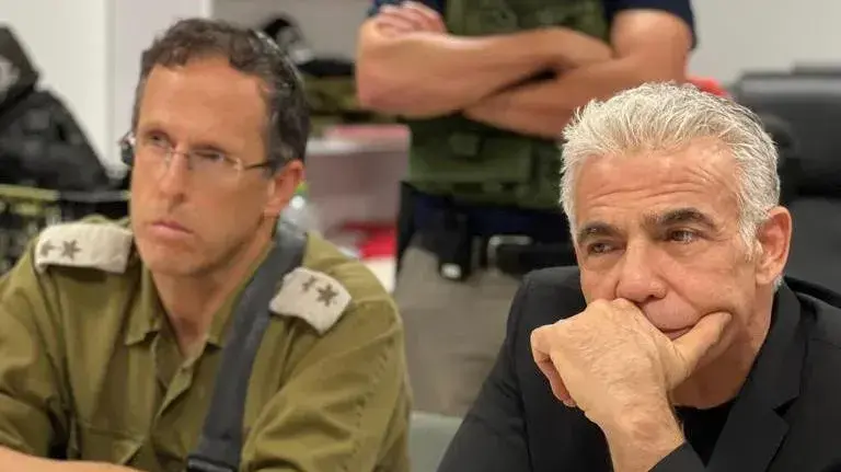 יאיר לפיד בביקור בנתיב העשרה, 16 באוקטובר 2023