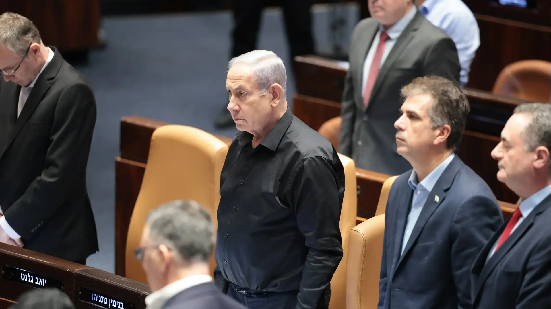 הכנסת בדקה דומייה לזכר הנרצחים בפעולת הטרור של חמאס בדרום הארץ.16 באוקטובר 2023.