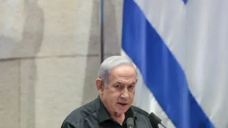 ראש הממשלה בנימין נתניהו נואם בפתיחת המושב השני של הכנסת ה-25. באוקטובר 2023. ראש הממשלה בנימין נתניהו נואם בפתיחת המושב השני של הכנסת ה-25. באוקטובר 2023.