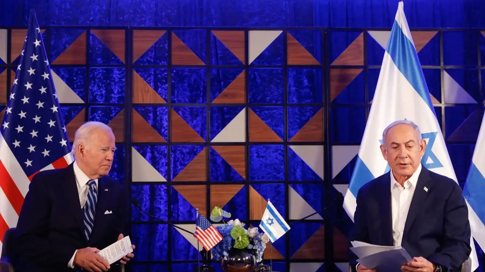 הצהרות נשיא ארה"ב ג'ו ביידן ורה"מ בנימין נתניהו מלון קמפינסקי,ת"א 18 באוקטובר 2023 הצהרות נשיא ארה"ב ג'ו ביידן ורה"מ בנימין נתניהו מלון קמפינסקי,ת"א 18 באוקטובר 2023