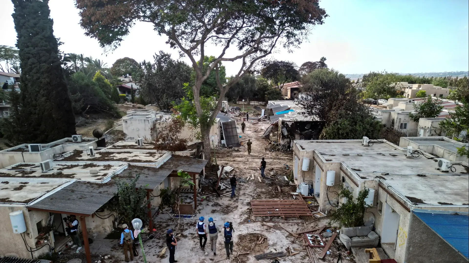 ההרס בזירת הטבח בקיבוץ כפר עזה. 17באוקטובר 2023
