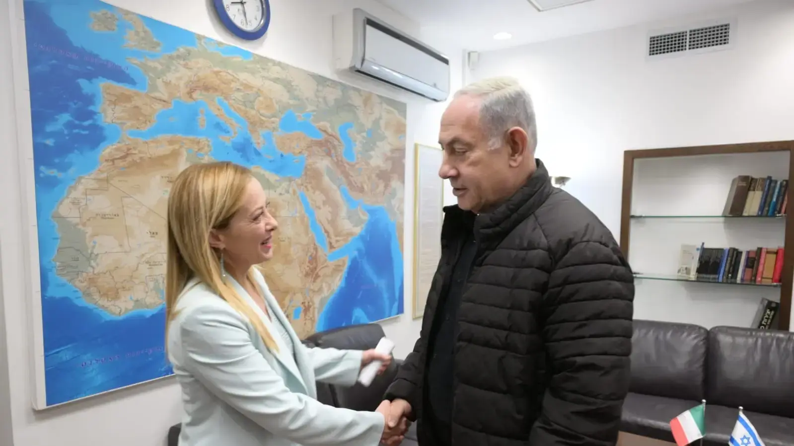 נתניהו וראש ממשלת איטליה מלוני נתניהו וראש ממשלת איטליה מלוני