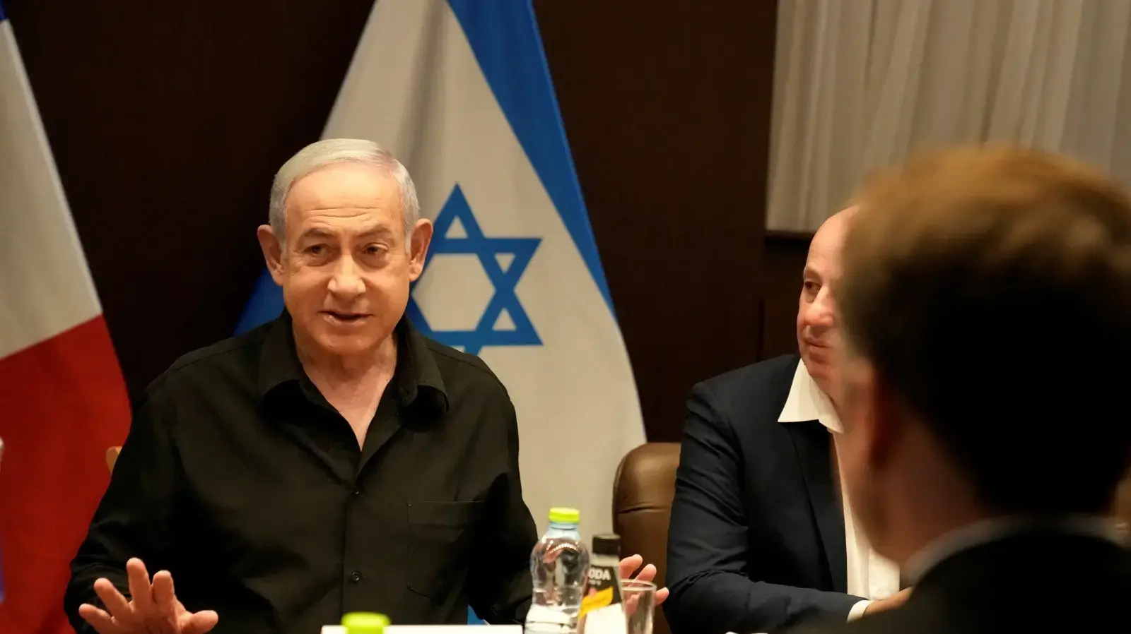 ראש הממשלה בנימין נתניהו בפגישה עם נשיא צרפת עמנואל מקרון, בלשכת רה"מ בירושלים.
24 באוקטובר 2023