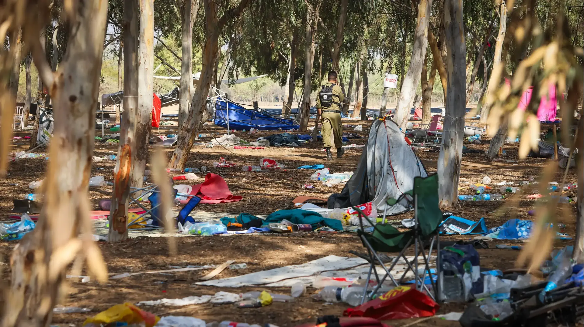זירת מסיבת הטבע נובה סמוך לקיבוץ רעים, 26 באוקטובר 2023