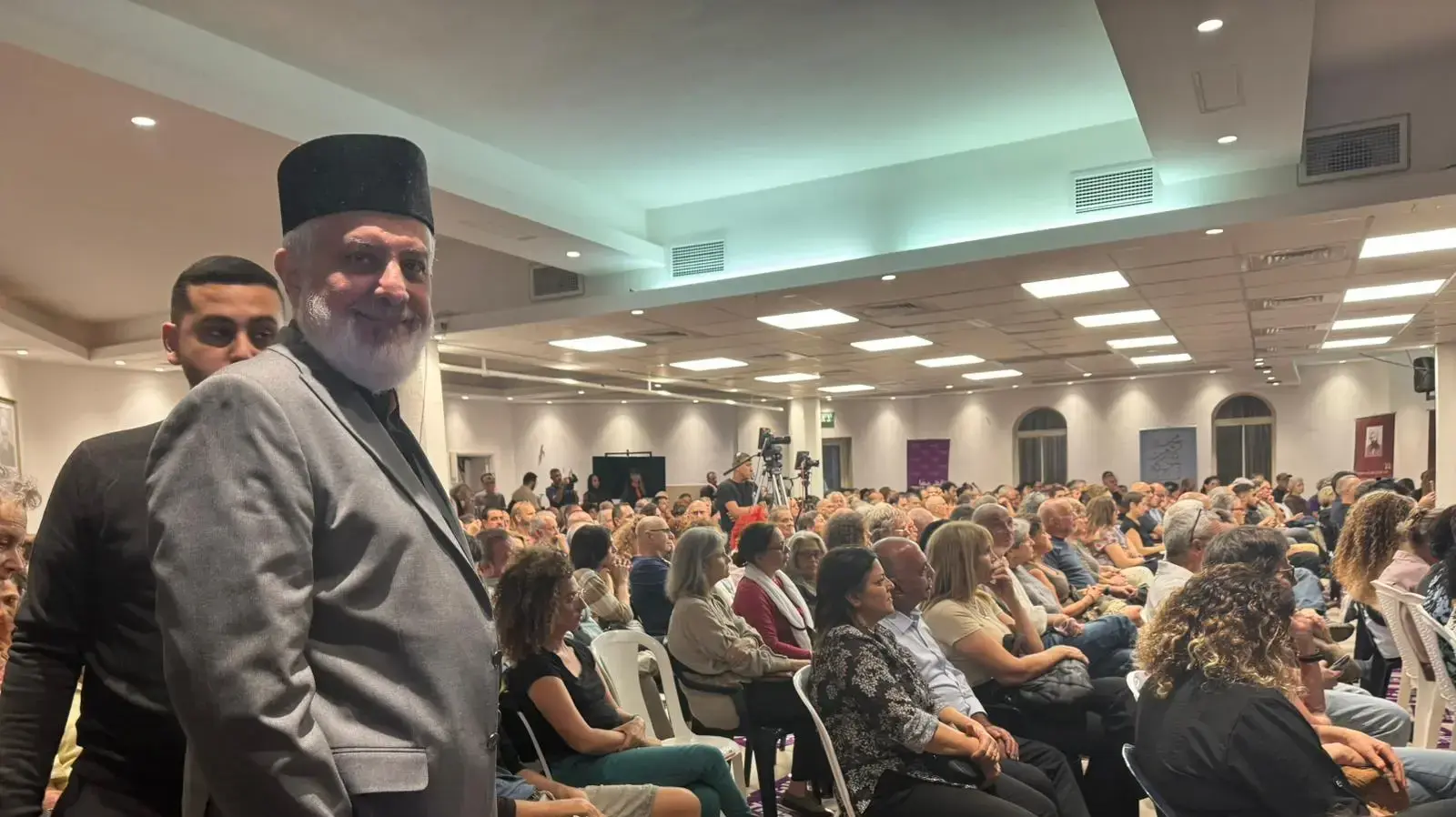 עצרת התמיכה היהודית-ערבית בחיפה נגד מתקפת חמאס. 5 בנובמבר 2023