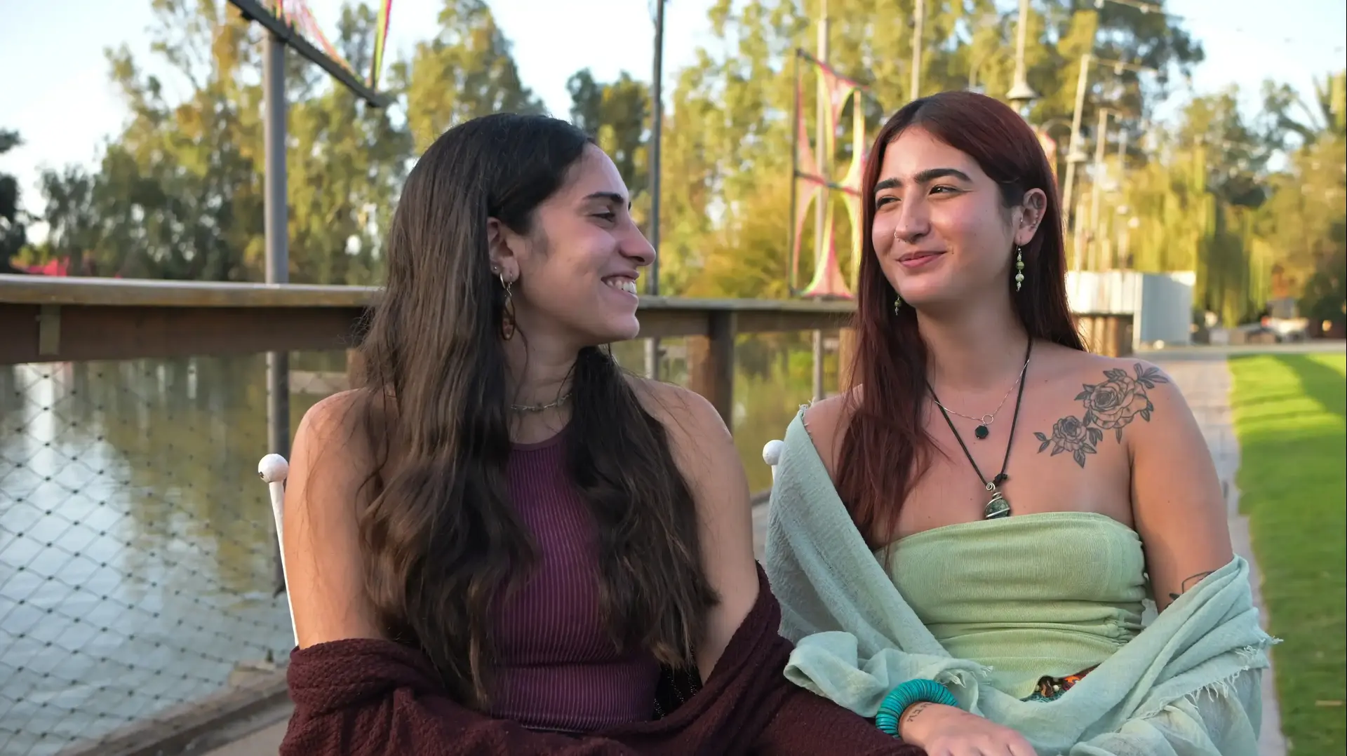 עדי סימון ואלה לב גורן, מרחב מרפא לניצולי הטבח במסיבת נובה, חוות רונית, 5 בנובמבר 2023 עדי סימון ואלה לב גורן, מרחב מרפא לניצולי הטבח במסיבת נובה, חוות רונית, 5 בנובמבר 2023
