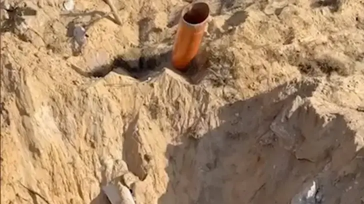 פיר מנהרה שנמצא סמוך לפארק שעשועים בעזה. 08 בנובמבר 2023 פיר מנהרה שנמצא סמוך לפארק שעשועים בעזה. 08 בנובמבר 2023
