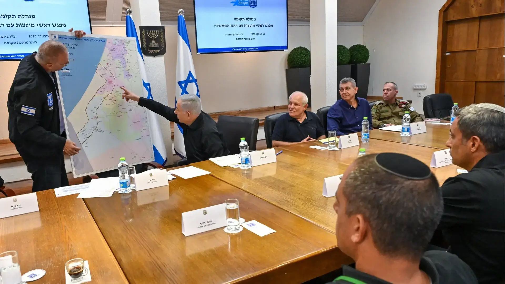 בנימין נתניהו בפגישה עם ראשי רשויות מהעוטף