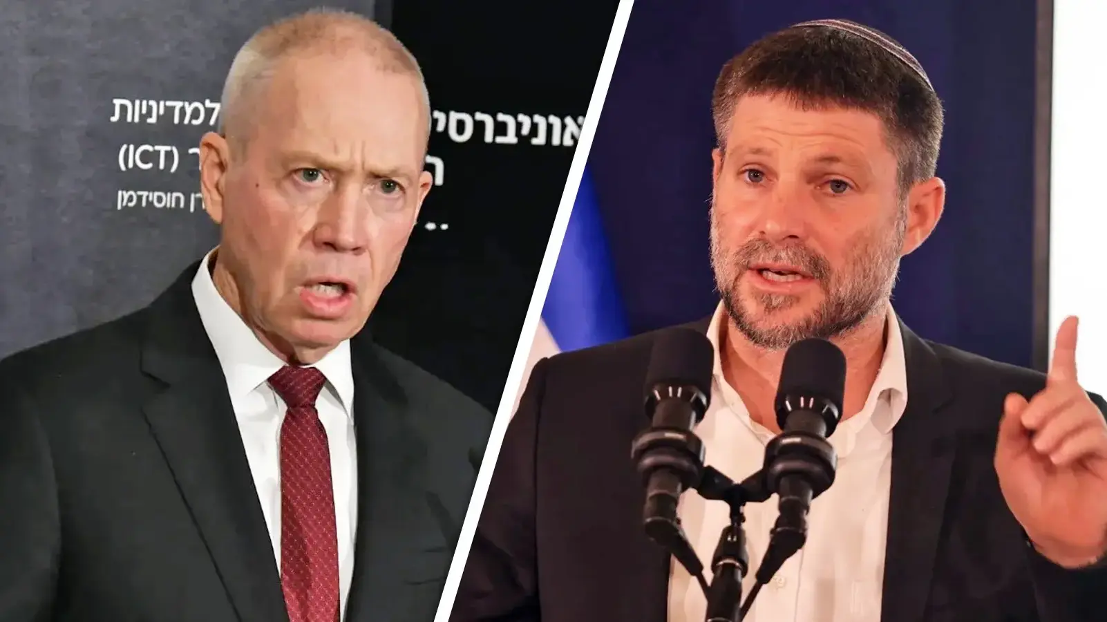 שר האוצר בצלאל סמוטריץ'. 2 בנובמבר 2023
שר הביטחון יואב גלנט. 11 בספטמבר 2023 שר האוצר בצלאל סמוטריץ'. 2 בנובמבר 2023
שר הביטחון יואב גלנט. 11 בספטמבר 2023