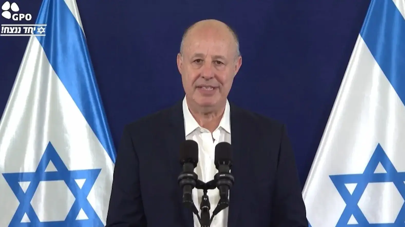 ראש המל"ל צחי הנגבי במסיבת עיתונאים. 17.11.2023 ראש המל"ל צחי הנגבי במסיבת עיתונאים. 17.11.2023