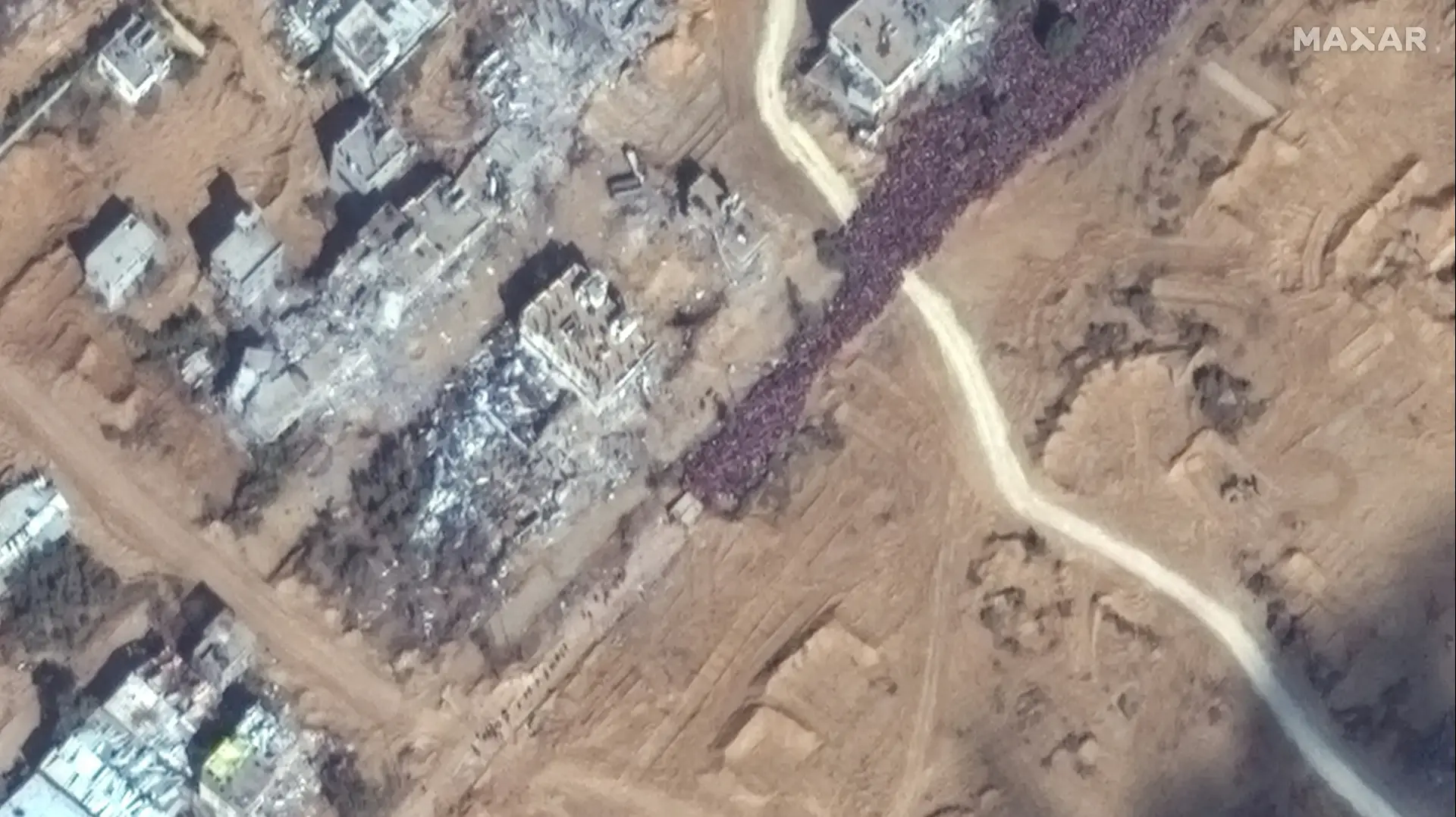 תמונת לווין של פלסטינים מתפנים לדרום רצועת עזה
18.11.23 תמונת לווין של פלסטינים מתפנים לדרום רצועת עזה
18.11.23