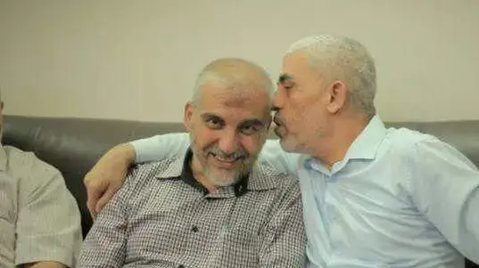 מנהיג חמאס ברצועת עזה יחיא סינוואר ומפקד החטיבה הצפונית אחמד רנדור