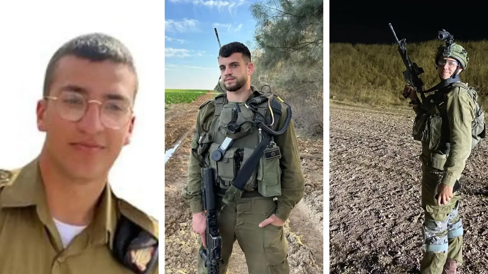 סמל קיריל ברודסקי,סמ"ר תומר יעקב אחימס, סמל שקד דהן, חללי צה"ל שנפלו ב-7 באוקטובר 2023 ונמצאו חטופים בידי ארגון טרור. סמל קיריל ברודסקי,סמ"ר תומר יעקב אחימס, סמל שקד דהן, חללי צה"ל שנפלו ב-7 באוקטובר 2023 ונמצאו חטופים בידי ארגון טרור.