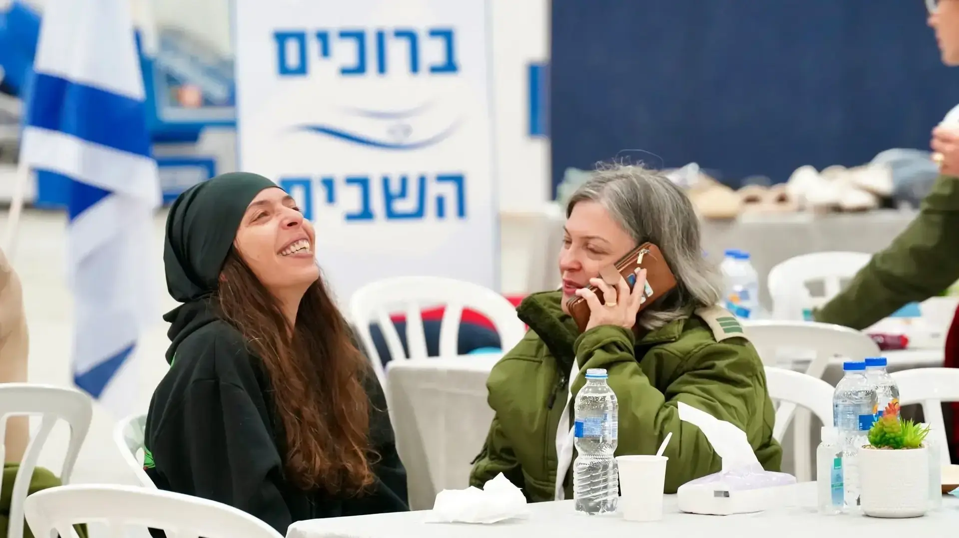 מורן סטלה ינאי עם הגעתה לבסיס חיל האוויר בחצרים, 30 בנובמבר 2023