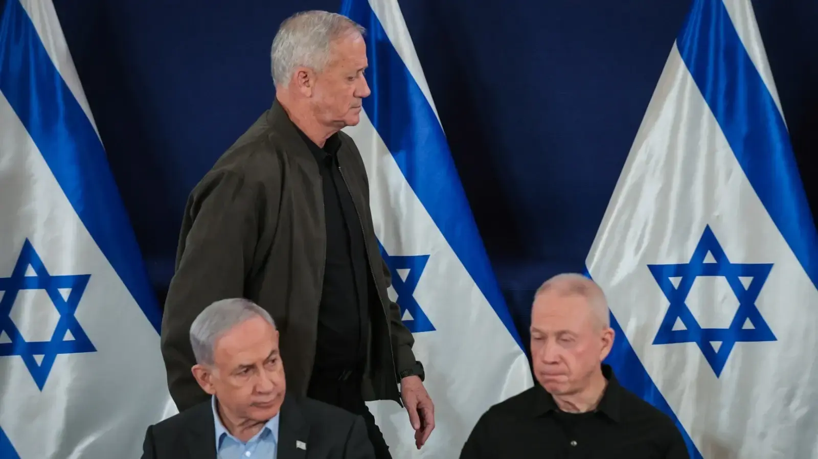 הצהרת בנימין נתניהו,יואב גלנט ובני גנץ הצהרת בנימין נתניהו,יואב גלנט ובני גנץ