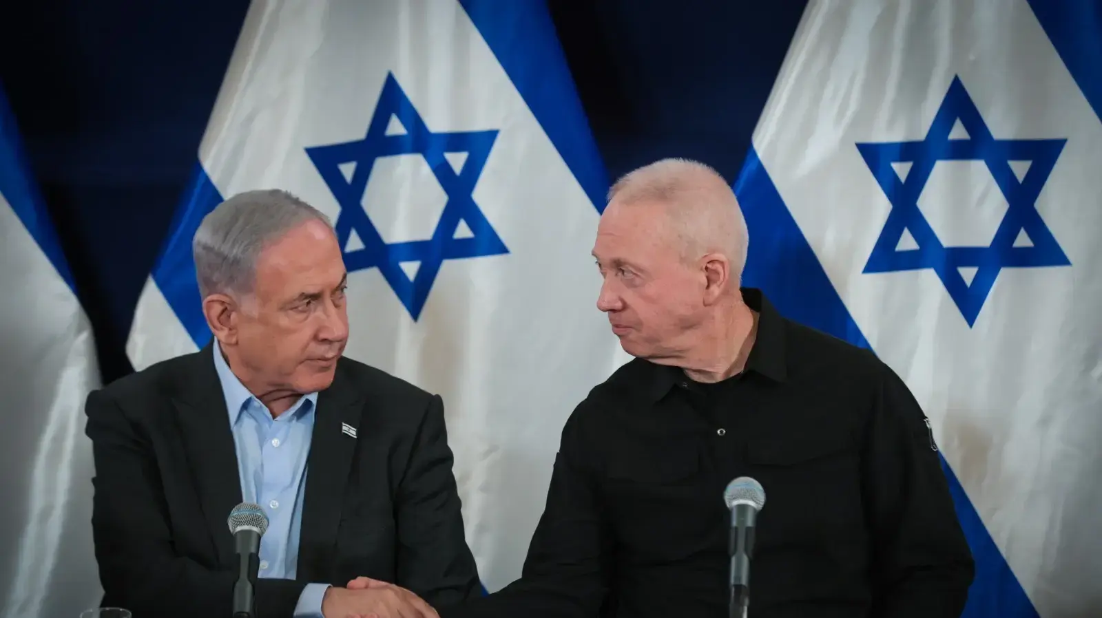 ראש הממשלה בנימין נתניהו ושר הביטחון יואב גלנט. 16 בדצמבר 2023