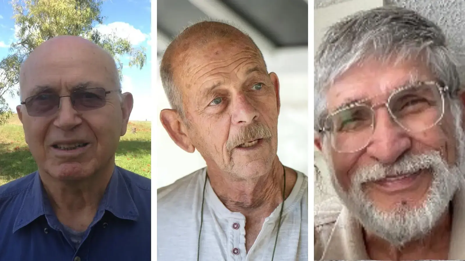 מימין לשמאל: יורם מצגר, חיים פרי ועמירם קופר לפני שנחטפו ע"י חמאס לרצועת עזה מימין לשמאל: יורם מצגר, חיים פרי ועמירם קופר לפני שנחטפו ע"י חמאס לרצועת עזה