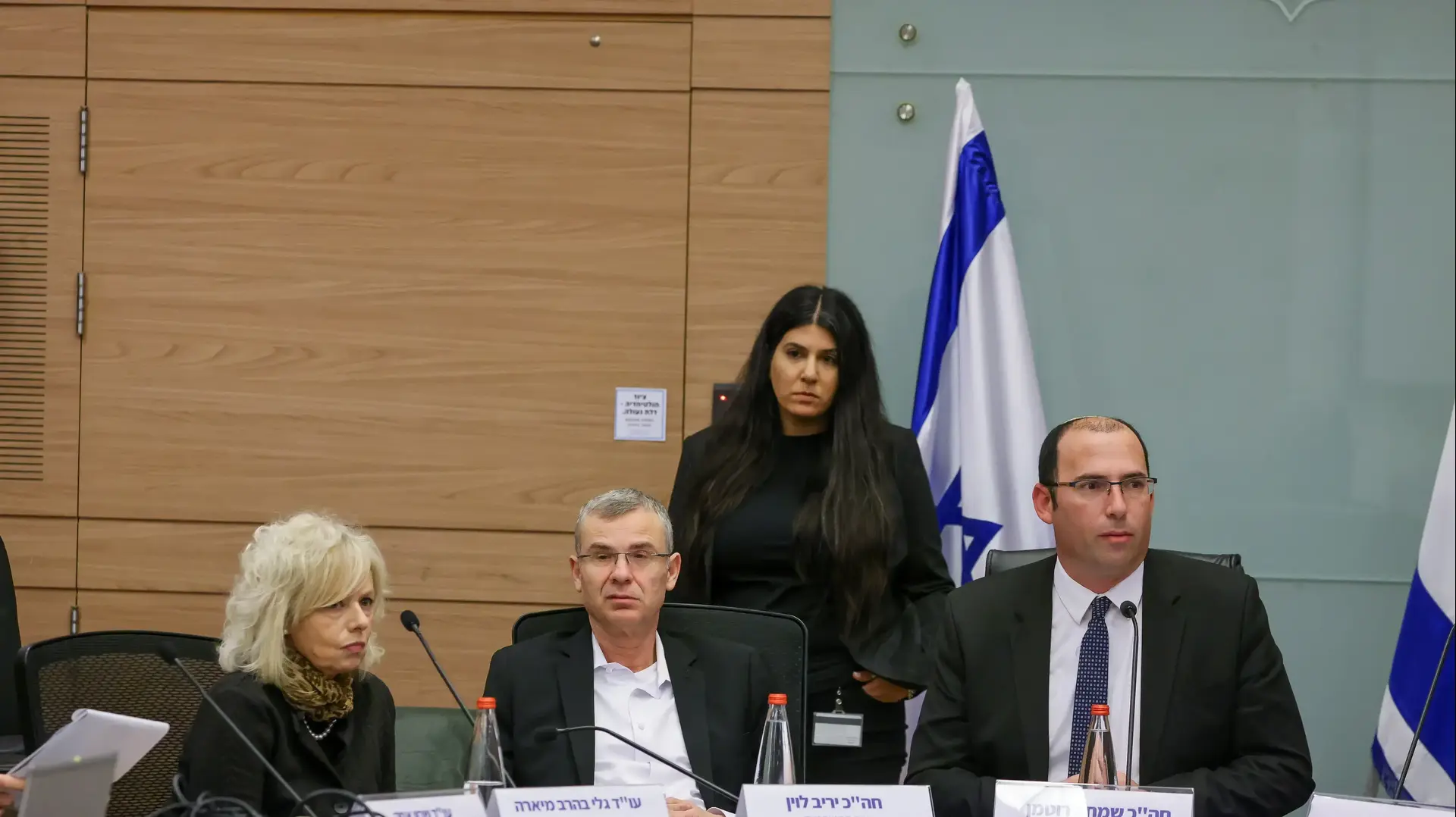 היועמ"שית גלי בהרה מיארה, שר המשפטים יריב לוין וח"כ שמחה רוטמן בדיון בוועדת החוקה בכנסת היועמ"שית גלי בהרה מיארה, שר המשפטים יריב לוין וח"כ שמחה רוטמן בדיון בוועדת החוקה בכנסת