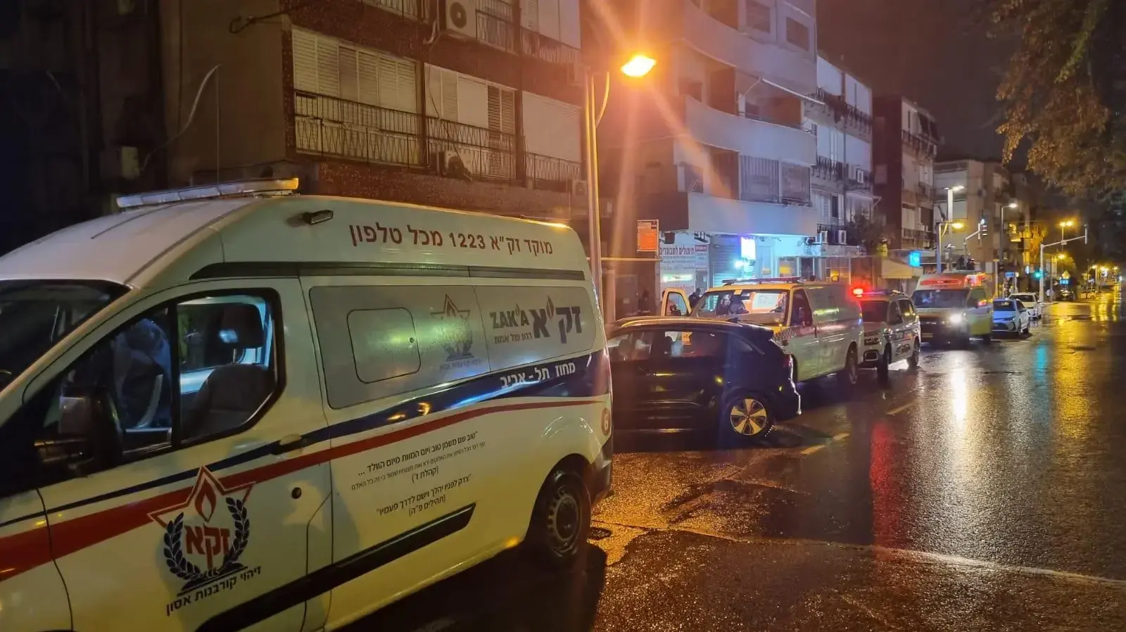 זירת אירוע הרצח בחולון. 24.12.2023
